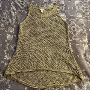 New York & Company Tan Knitted Tank Top